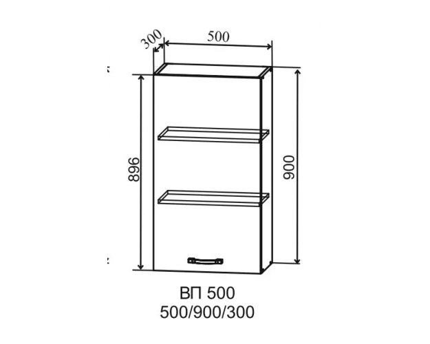 Ройс ВП 500 Шкаф верхний высокий (Кварц бежевый/корпус Серый)