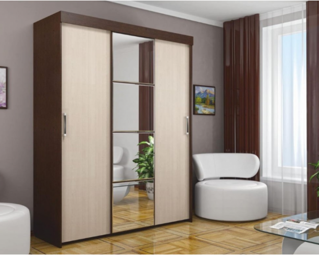 ФОРВАРД ШК-3 1350 платье и бельё, 1зер. Дуб Венге/Дуб Молочный